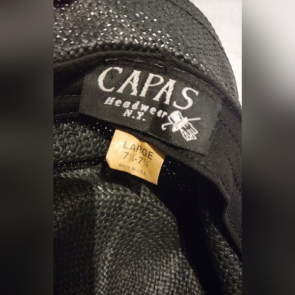 Vintage Capas Headwear N.Y. New York Hat Size 7 1/4 - 7 3/8 Black main image 13